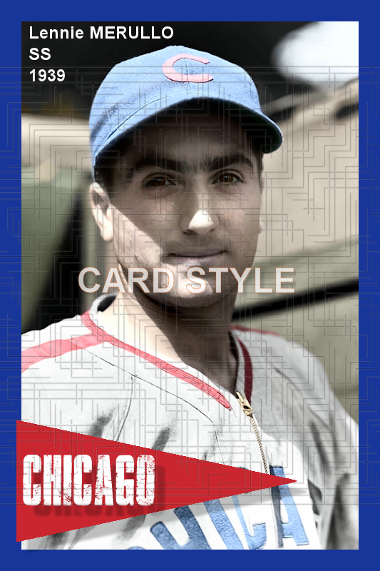 Lennie Merullo - 1939 Chicago Cubs - choose a size & style