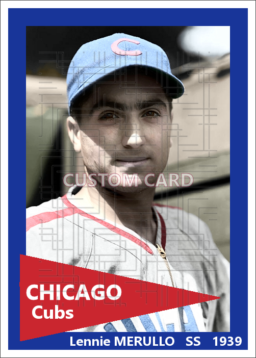 Lennie Merullo - 1939 Chicago Cubs - choose a size & style
