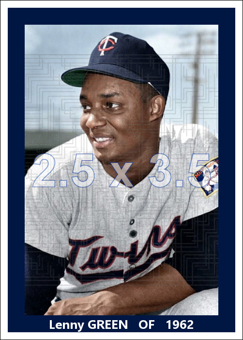 Lenny Green - 1962 Minnesota Twins - choose a size & style