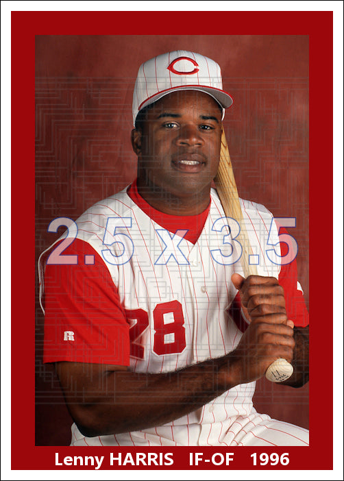 Lenny Harris - 1996 Cincinnati Reds - choose a size & style