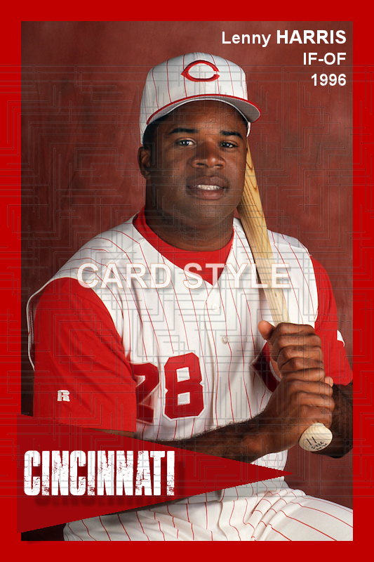 Lenny Harris - 1996 Cincinnati Reds - choose a size & style