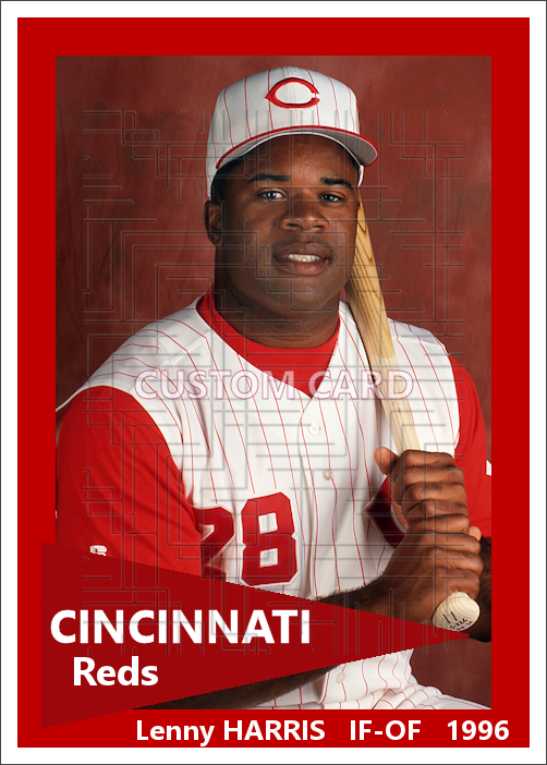 Lenny Harris - 1996 Cincinnati Reds - choose a size & style