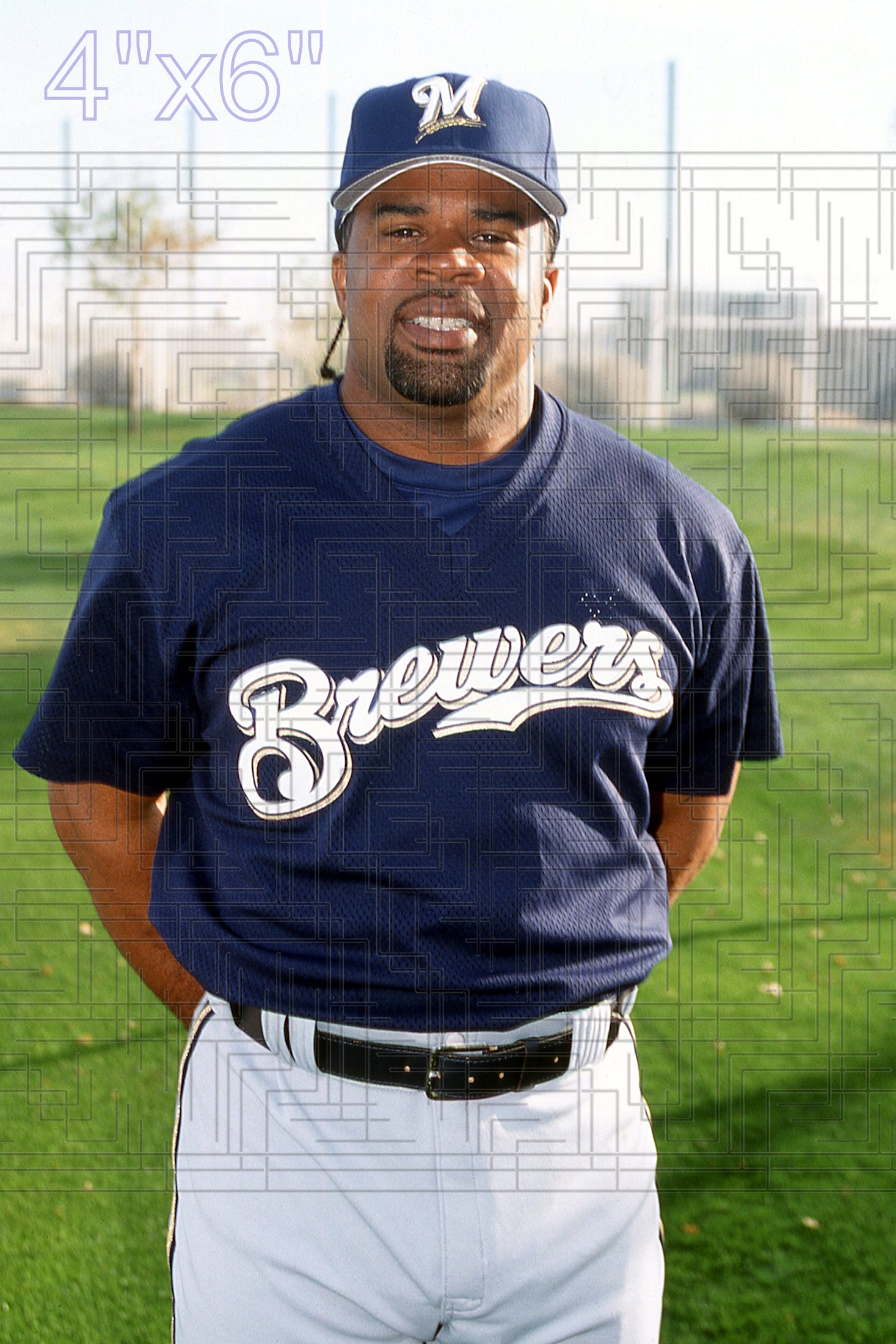 Lenny Harris - 2002 Milwaukee Brewers - choose a size & style