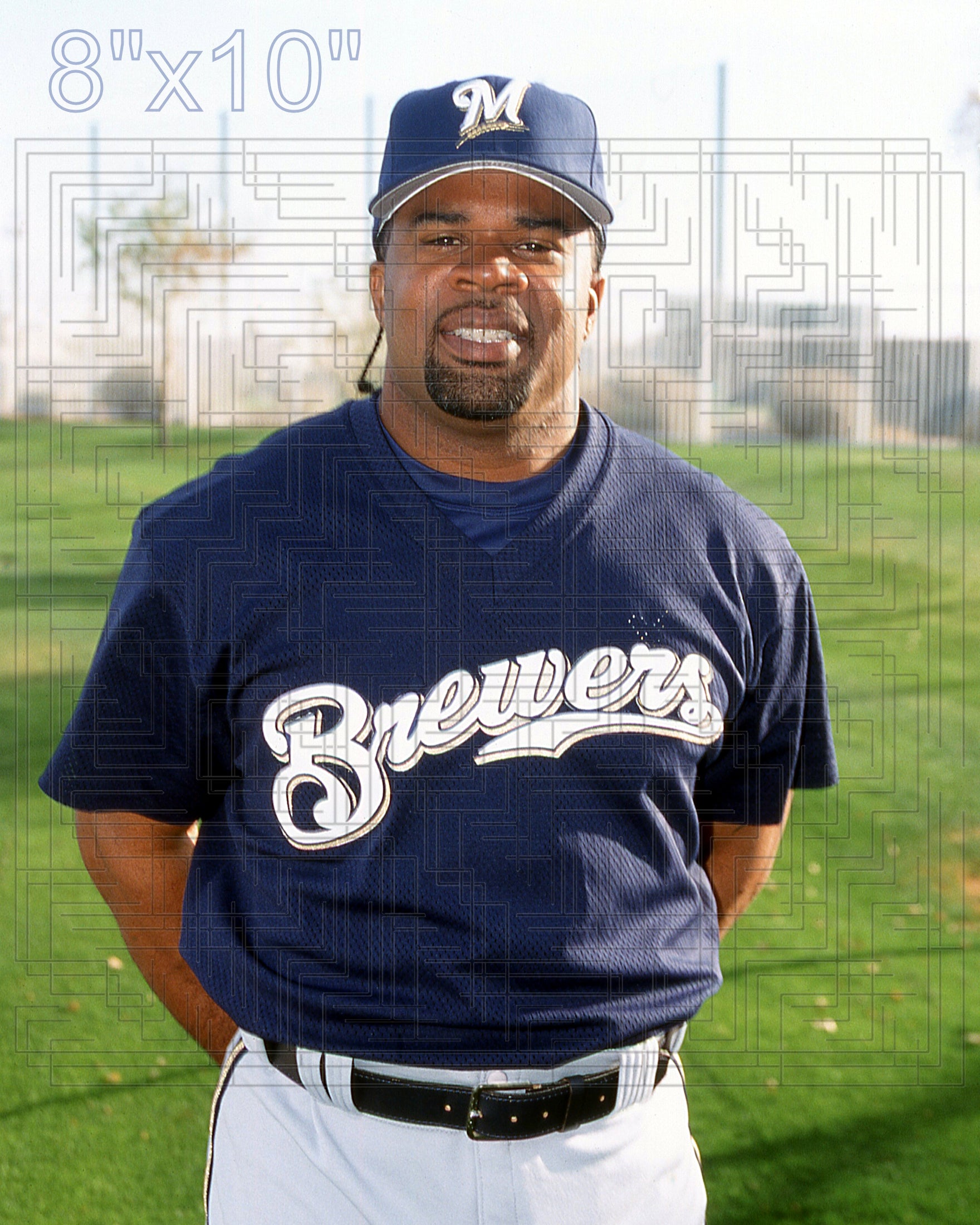 Lenny Harris - 2002 Milwaukee Brewers - choose a size & style