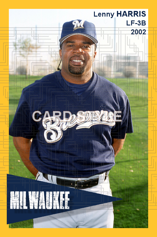 Lenny Harris - 2002 Milwaukee Brewers - choose a size & style