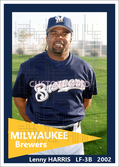 Lenny Harris - 2002 Milwaukee Brewers - choose a size & style