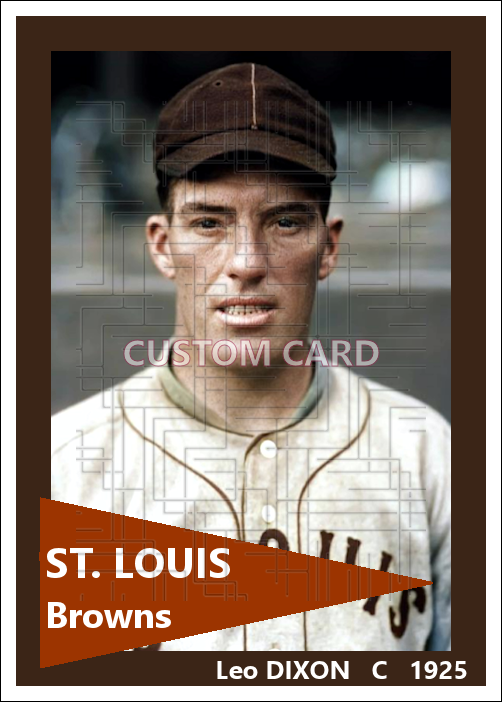 Leo Dixon - 1925 St. Louis Browns - choose a size & style