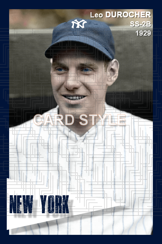 Leo Durocher - 1929 New York Yankees - choose a size & style