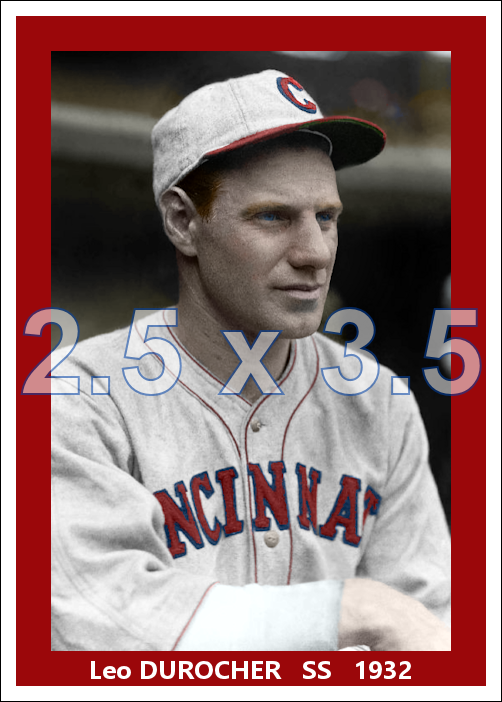 Leo Durocher - 1932 Cincinnati Reds - choose a size & style