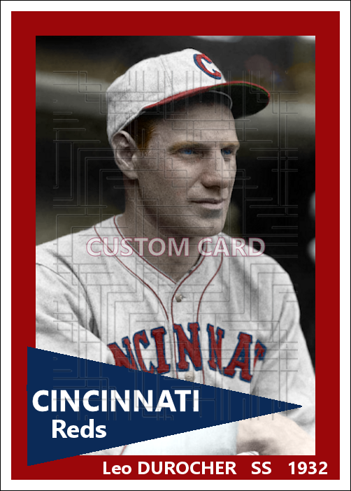 Leo Durocher - 1932 Cincinnati Reds - choose a size & style