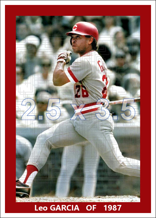 Leo Garcia - 1987 Cincinnati Reds - choose a size & style