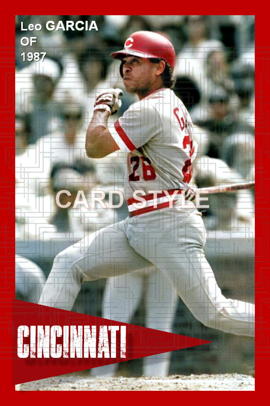 Leo Garcia - 1987 Cincinnati Reds - choose a size & style