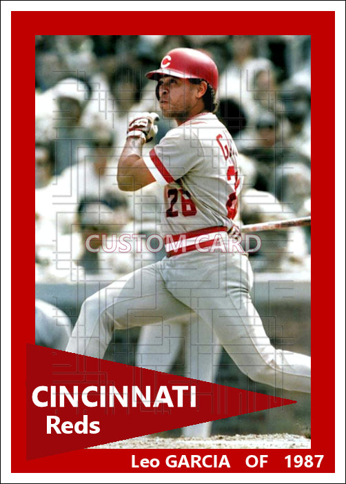 Leo Garcia - 1987 Cincinnati Reds - choose a size & style
