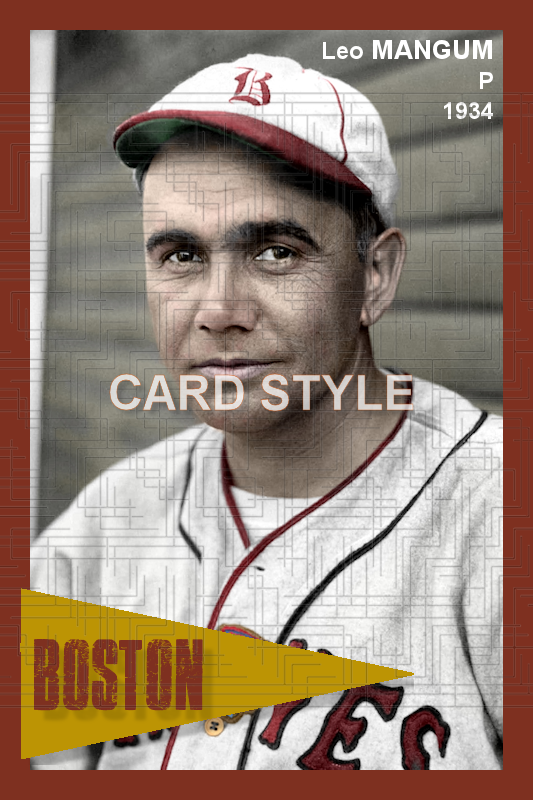 Leo Mangum - 1934 Boston Braves - choose a size & style