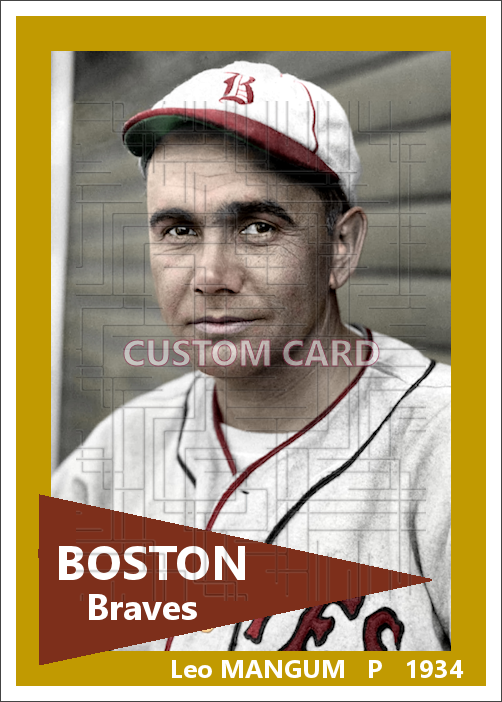 Leo Mangum - 1934 Boston Braves - choose a size & style