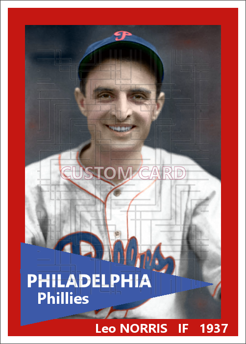 Leo Norris - 1937 Philadelphia Phillies - choose a size & style