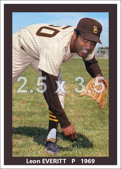 Leon Everitt - 1969 San Diego Padres - choose a size & style
