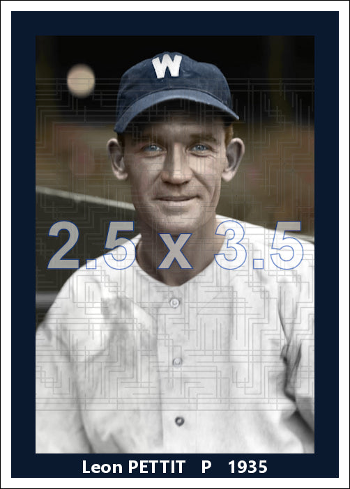 Leon Pettit - 1935 Washington Senators - choose a size & style