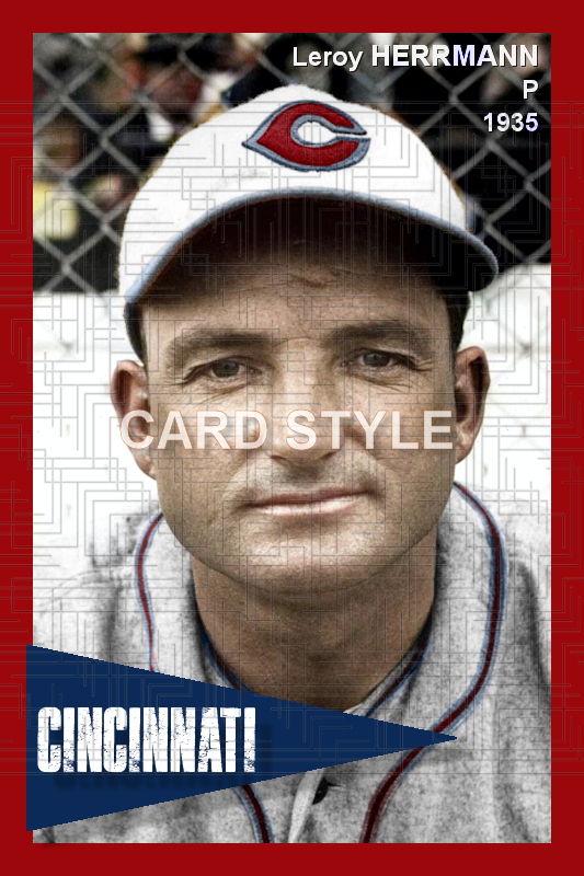 Leroy Herrmann - 1935 Cincinnati Reds - choose a size & style