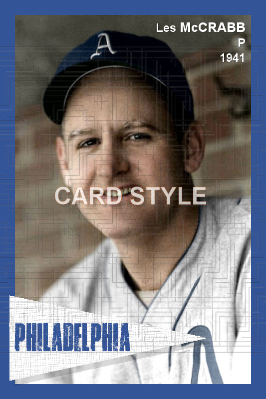 Les McCrabb - 1941 Philadelphia Athletics - choose a size & style