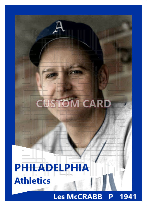 Les McCrabb - 1941 Philadelphia Athletics - choose a size & style