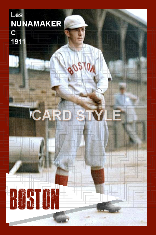 Les Nunamaker - 1911 Boston Red Sox - choose a size & style