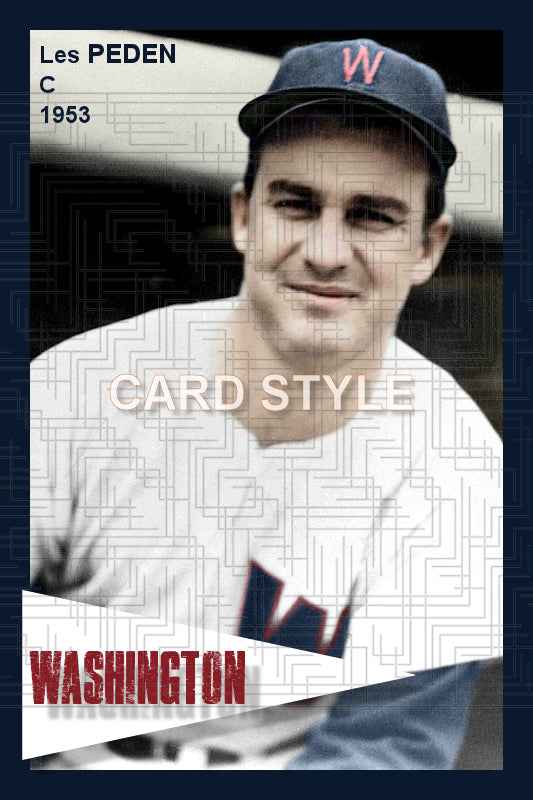 Les Peden - 1953 Washington Senators - choose a size & style