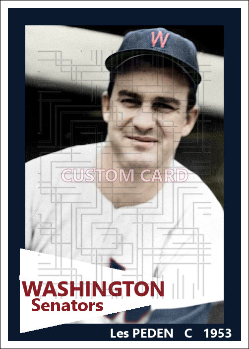 Les Peden - 1953 Washington Senators - choose a size & style