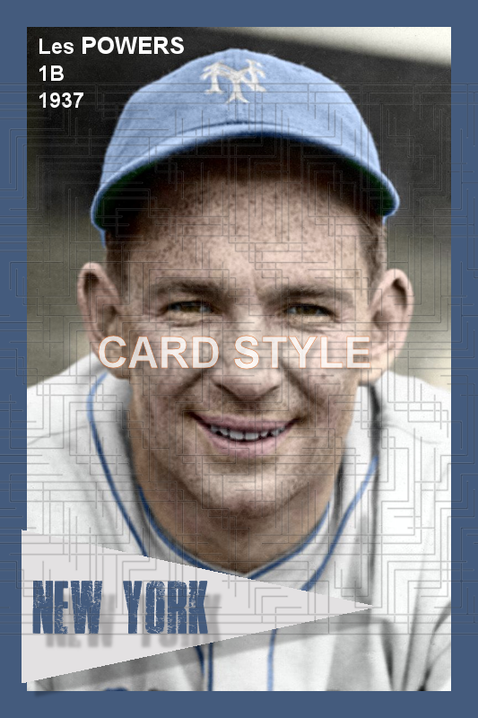 Les Powers - 1937 New York Giants - choose a size & style