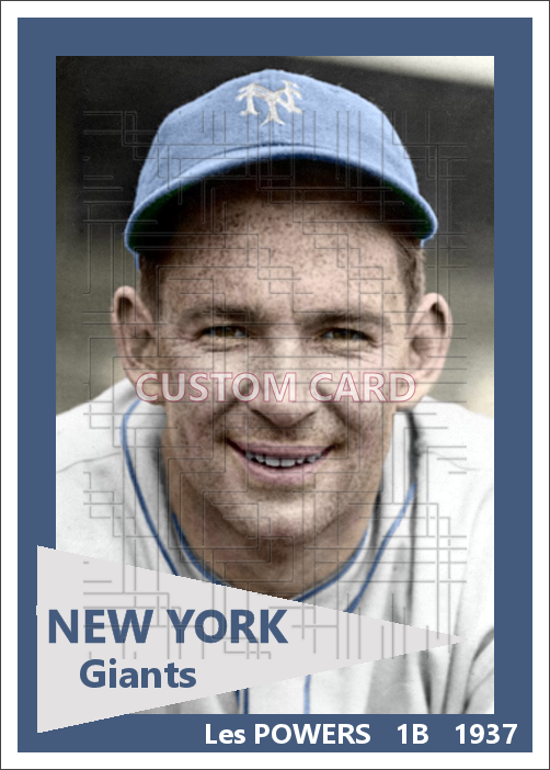 Les Powers - 1937 New York Giants - choose a size & style