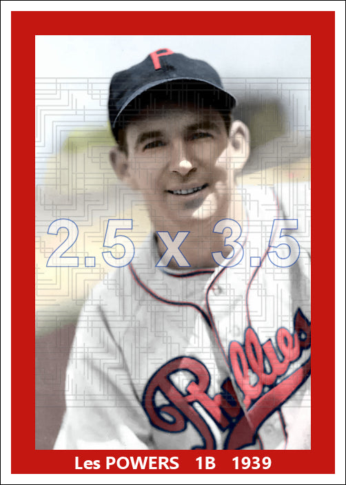 Les Powers - 1939 Philadelphia Phillies - choose a size & style