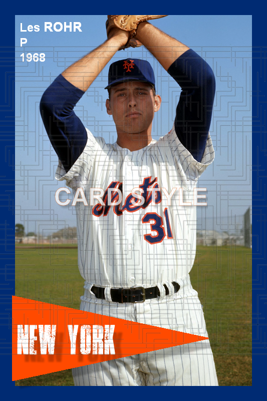 Les Rohr - 1968 New York Mets - choose a size & style