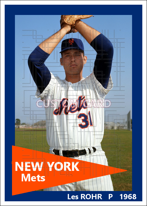 Les Rohr - 1968 New York Mets - choose a size & style