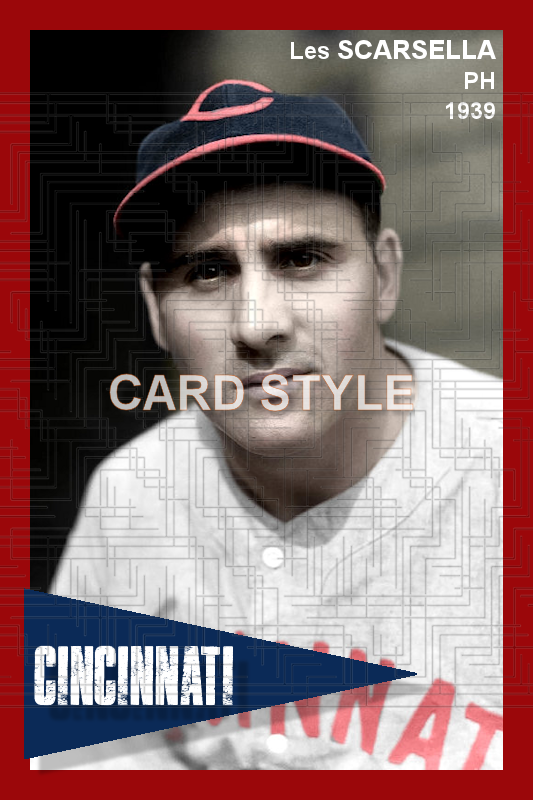 Les Scarsella - 1939 Cincinnati Reds - choose a size & style