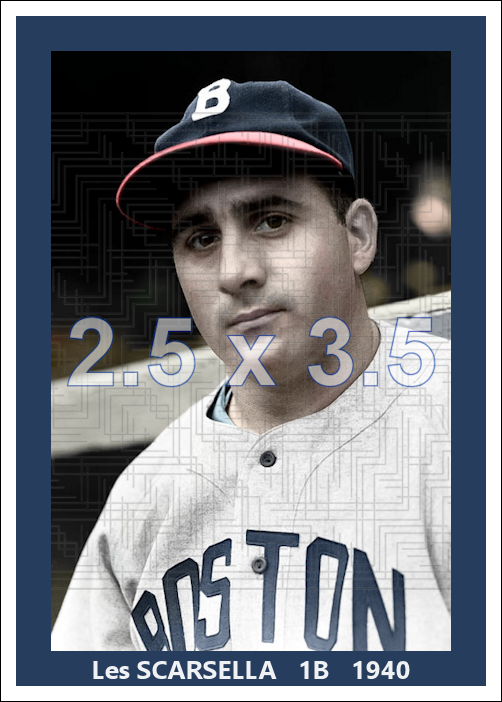Les Scarsella - 1940 Boston Bees - choose a size & style
