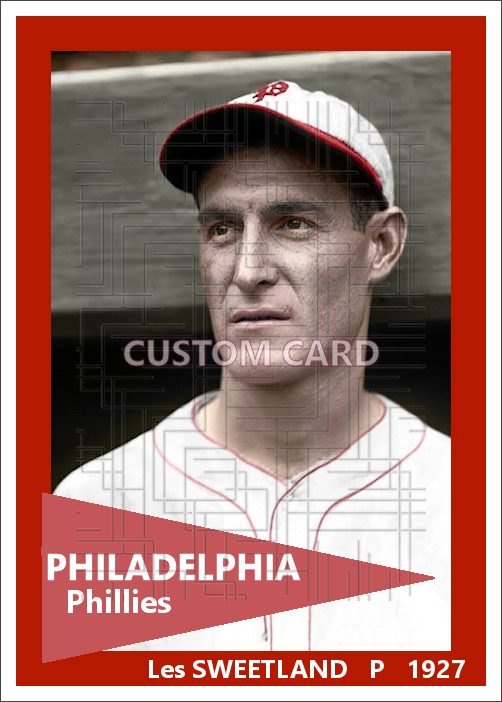 Les Sweetland - 1927 Philadelphia Phillies - choose a size & style