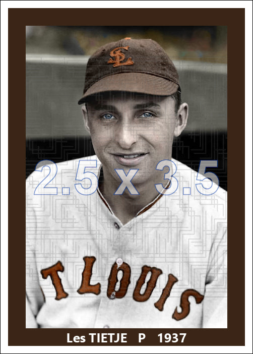 Les Tietje - 1937 St. Louis Browns - choose a size & style