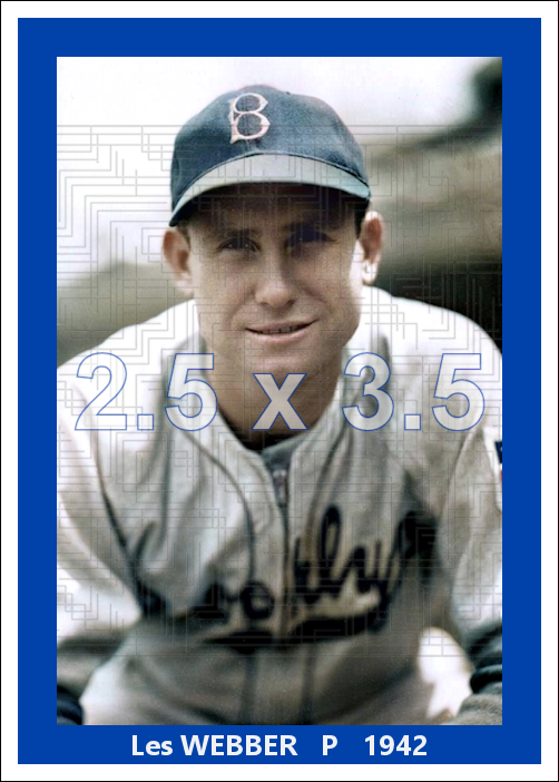 Les Webber - 1942 Brooklyn Dodgers - choose a size & style