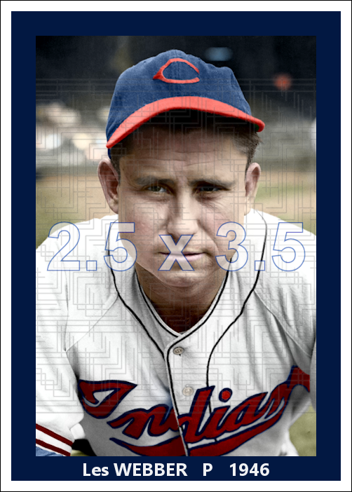 Les Webber - 1946 Cleveland Indians - choose a size & style