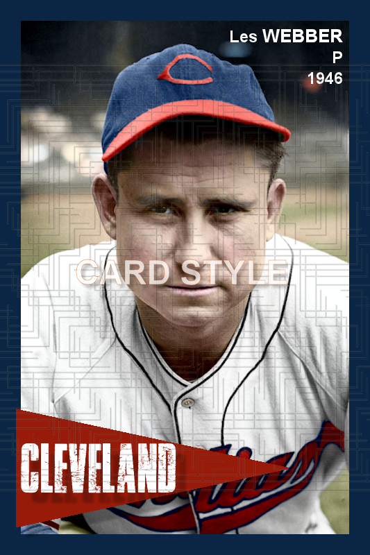 Les Webber - 1946 Cleveland Indians - choose a size & style
