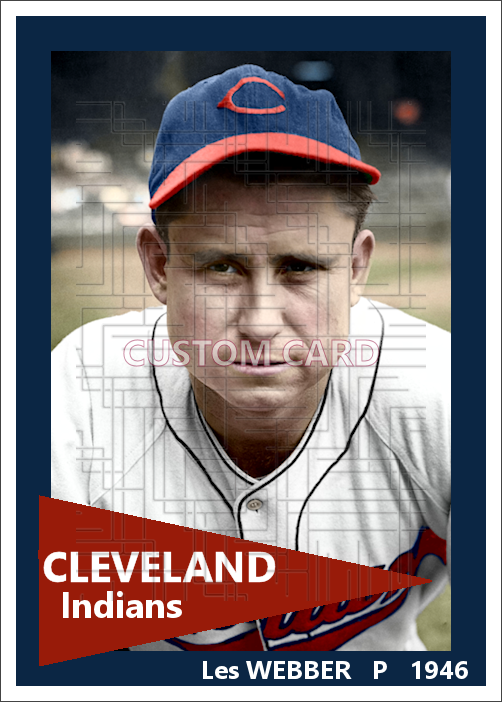 Les Webber - 1946 Cleveland Indians - choose a size & style