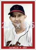 Les Willis - 1947 Cleveland Indians - choose a size & style