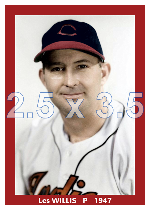 Les Willis - 1947 Cleveland Indians - choose a size & style