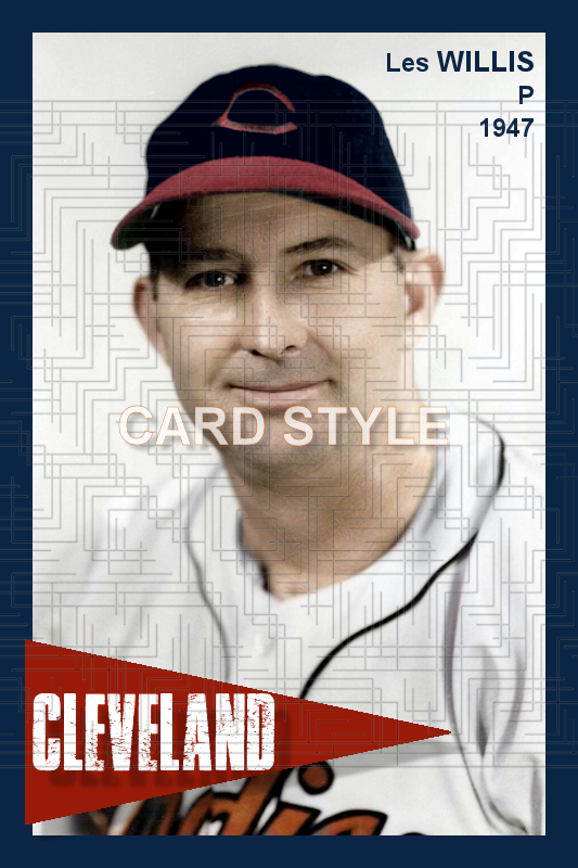 Les Willis - 1947 Cleveland Indians - choose a size & style