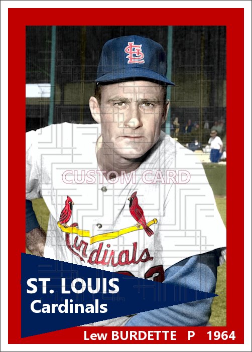 Lew Burdette - 1964 St. Louis Cardinals - choose a size & style
