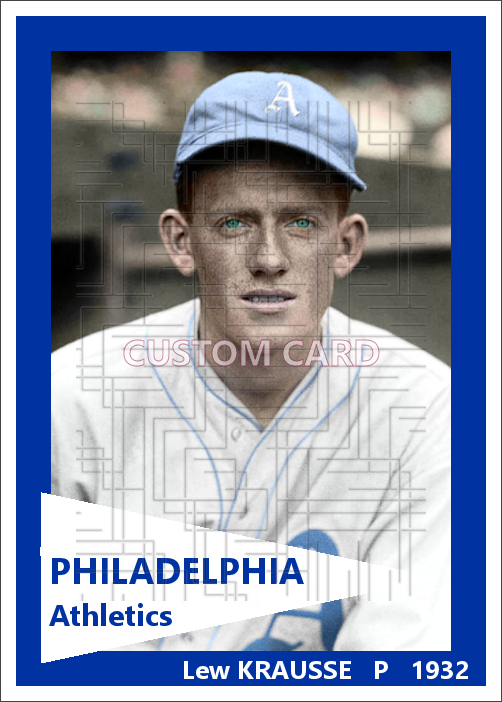 Lew Krausse - 1932 Philadelphia Athletics - choose a size & style