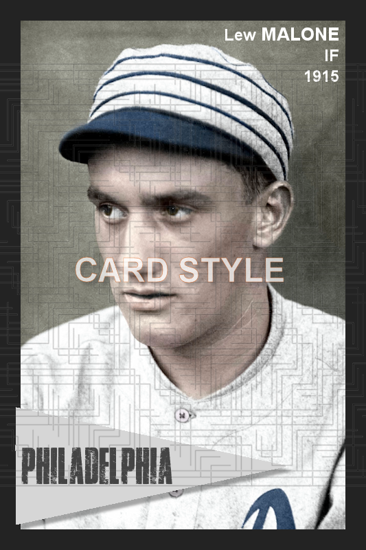 Lew Malone - 1915 Philadelphia Athletics - choose a size & style