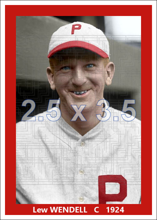 Lew Wendell - 1924 Philadelphia Phillies - choose a size & style