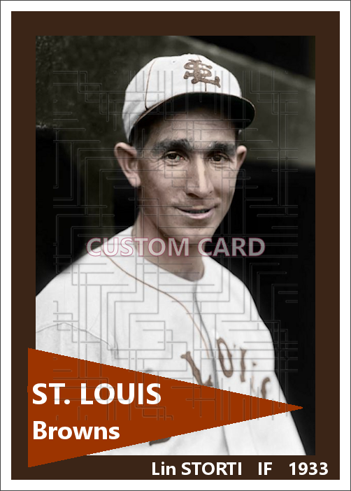 Lin Storti - 1933 St. Louis Browns - choose a size & style