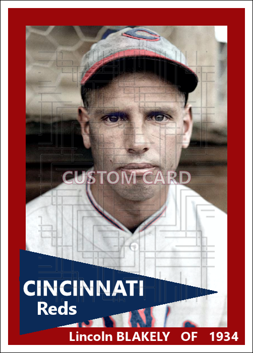 Lincoln Blakely - 1934 Cincinnati Reds - choose a size & style